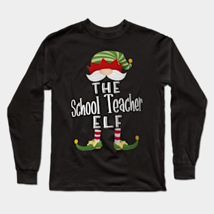 School Teacher Elf Group Christmas Long Sleeve T-Shirt